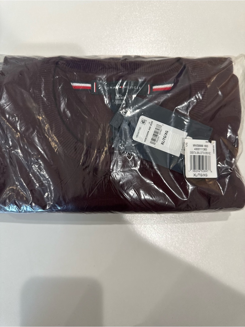 Tommy Hilfiger Maroon V-Neck